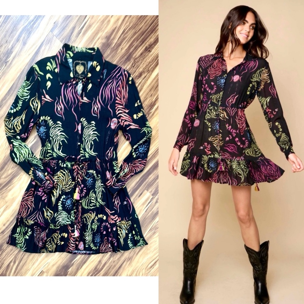 Floral Black Dress